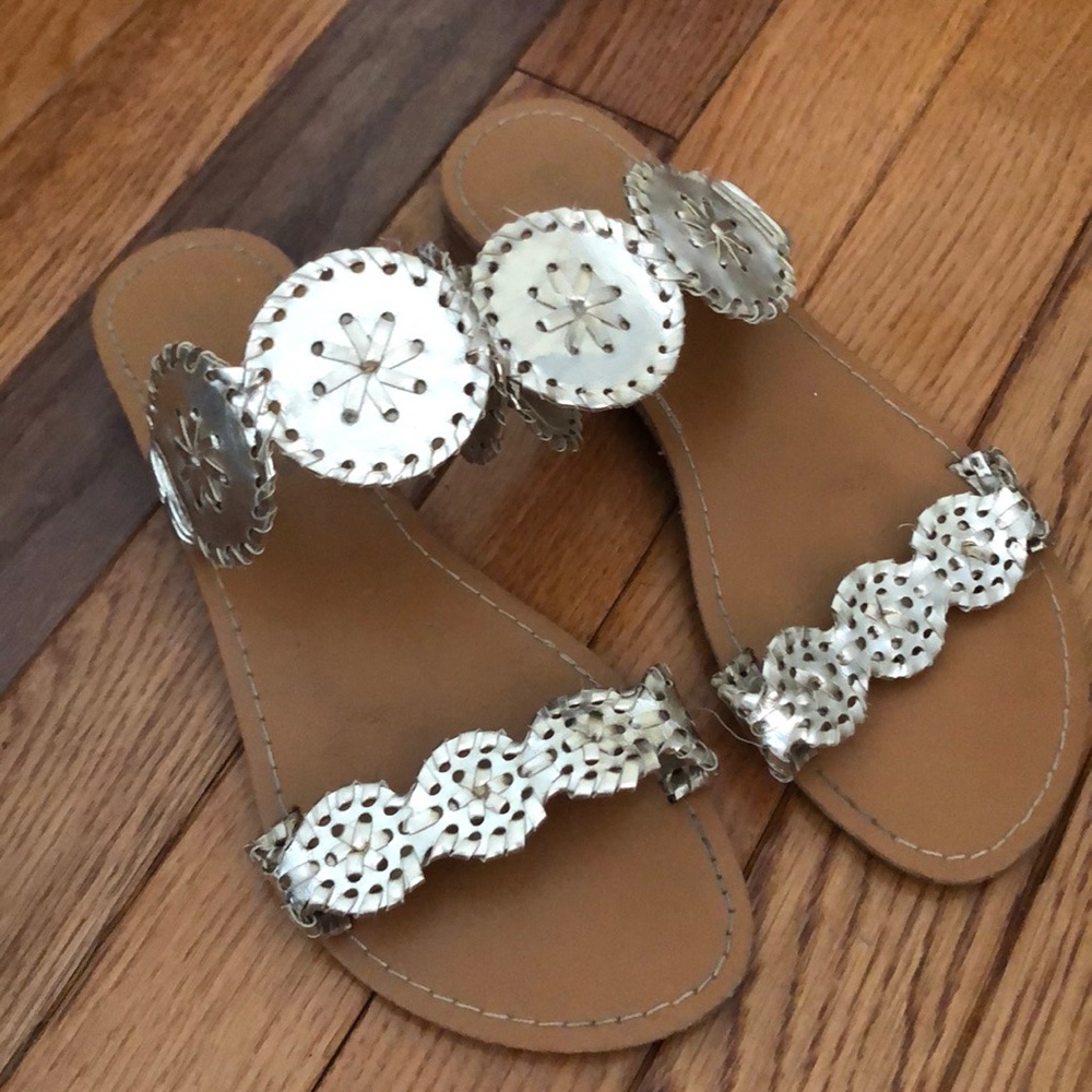 Pierre Dumas gold sandals
